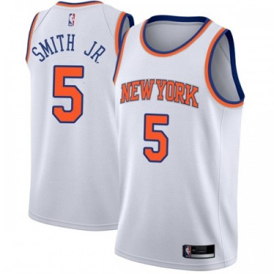 Nike New York Knicks #5 Dennis Smith Jr White Youth NBA Swingman Association Edition Jersey